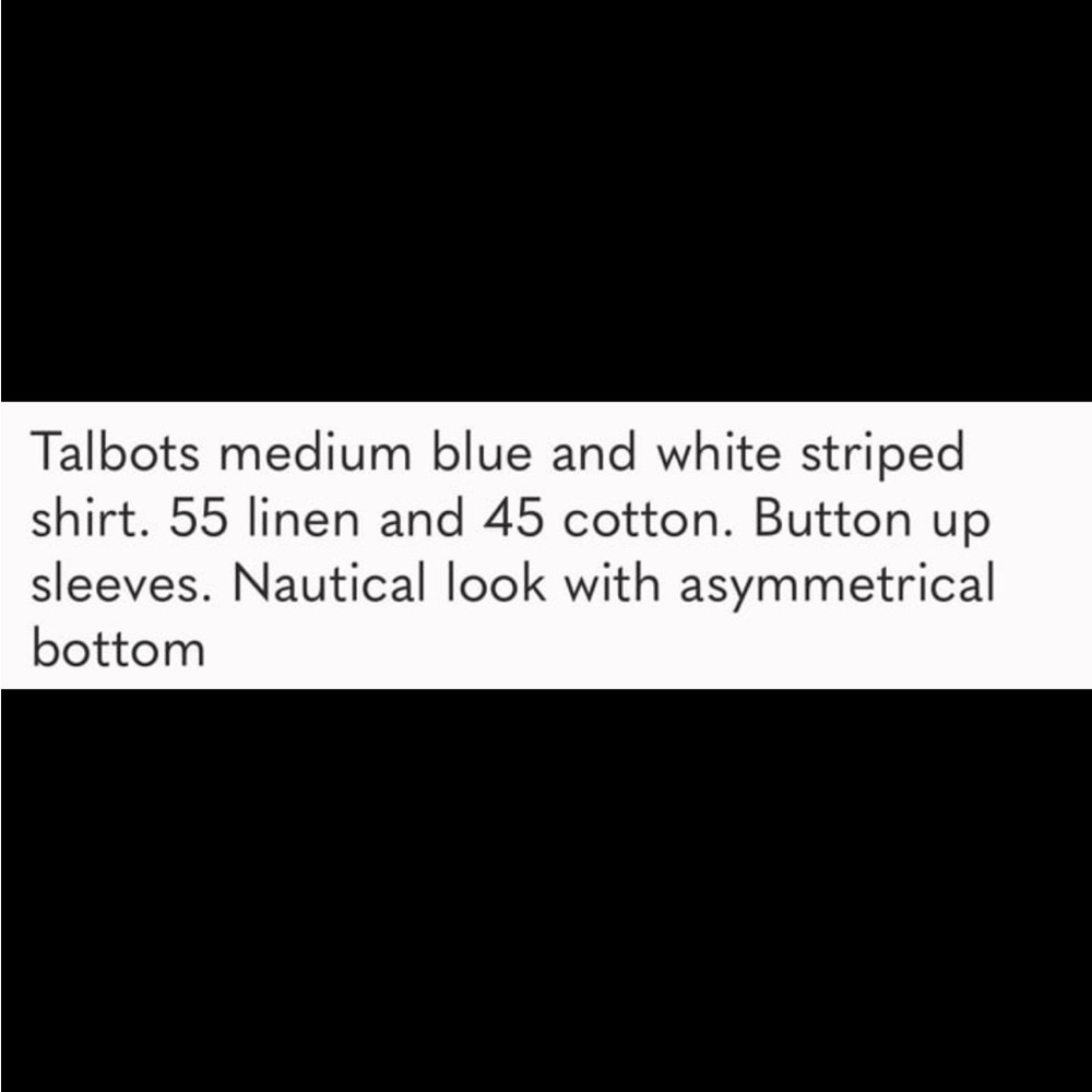 Talbots boat neck medium striped shirt - Picture 9 of 11